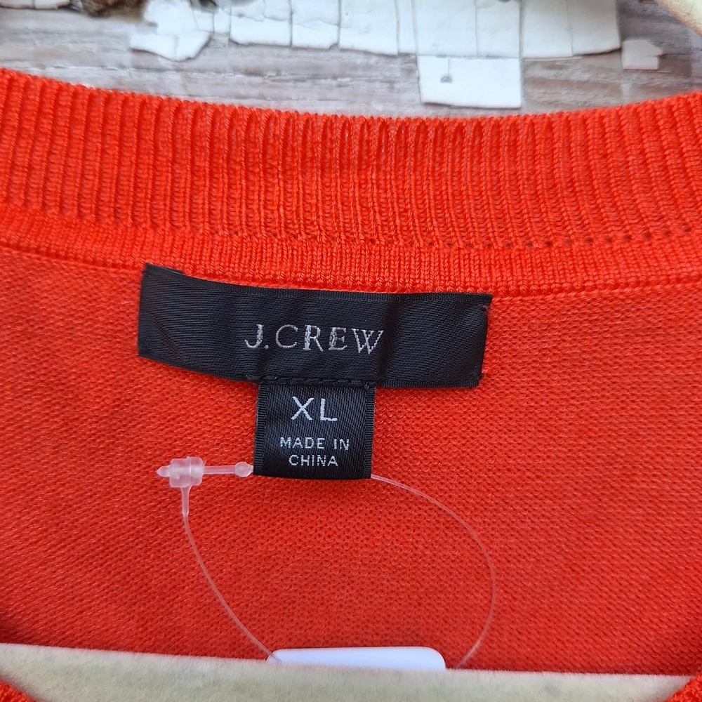 J. Crew Bold Orange Knit Top - Picture 5 of 7